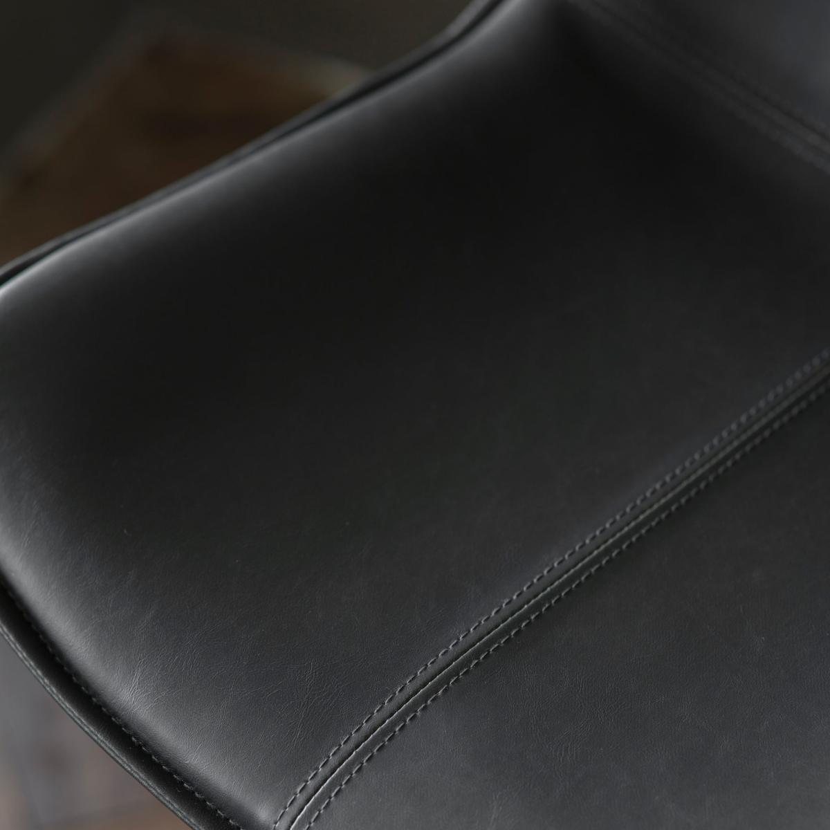 Hawkley Faux Leather Dining Chair - Charcoal Grey (Set of 2) – image 4