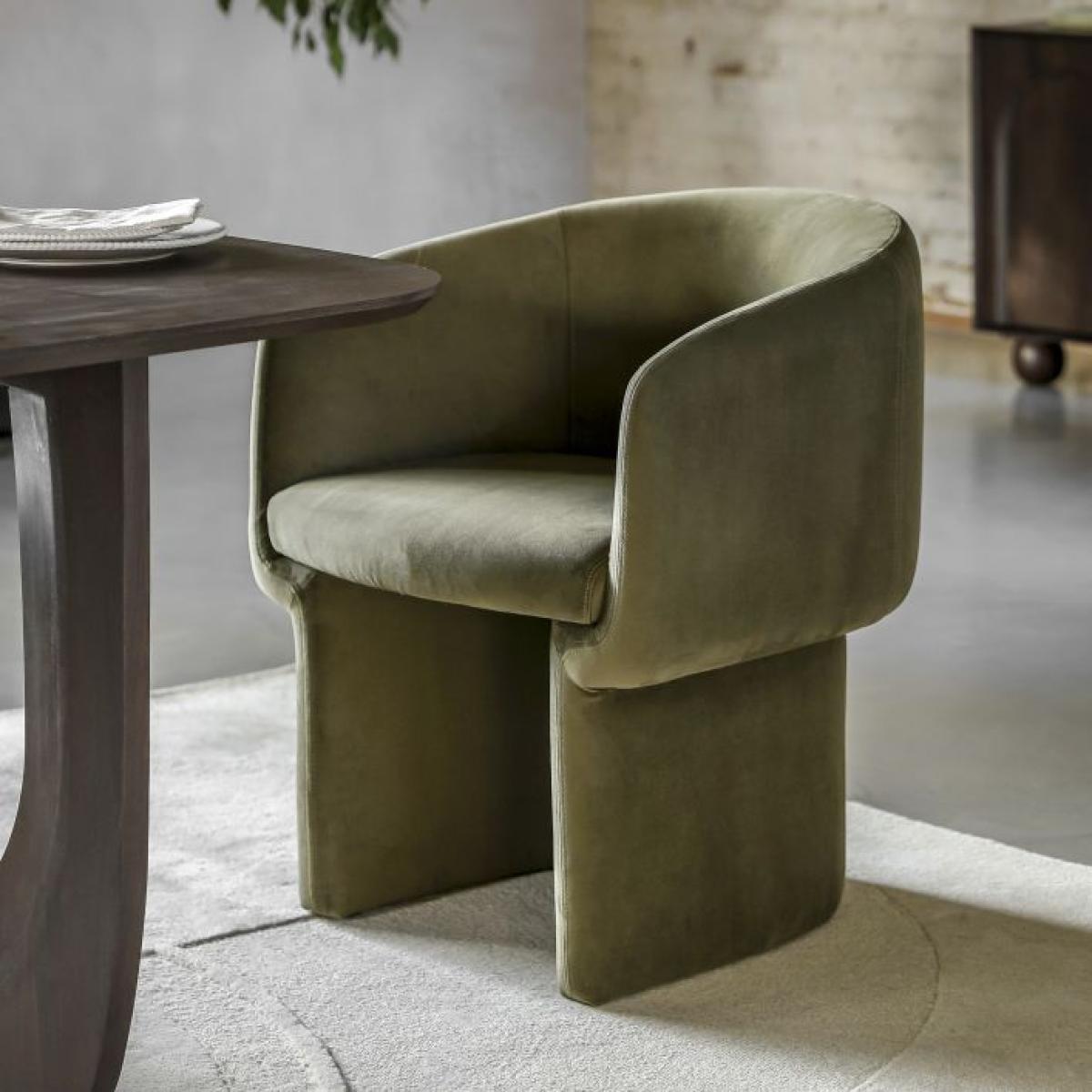 Canton Pine Dining Chair - Moss