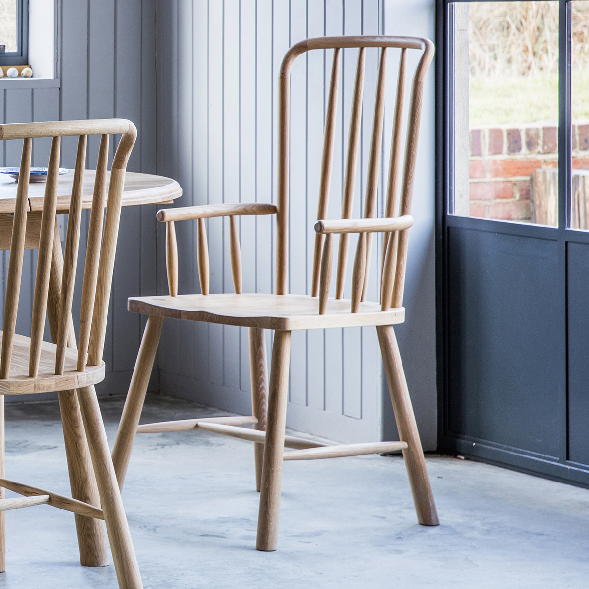 Finn Light Oak Carver Dining Chair (Set of 2) – image 2