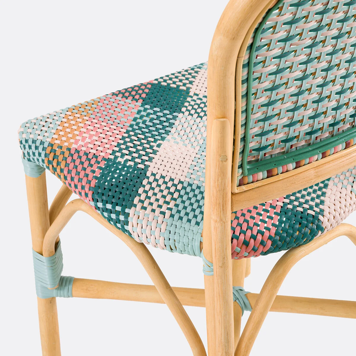 Set of 2 Musette Tartan Braided Chairs – image 5