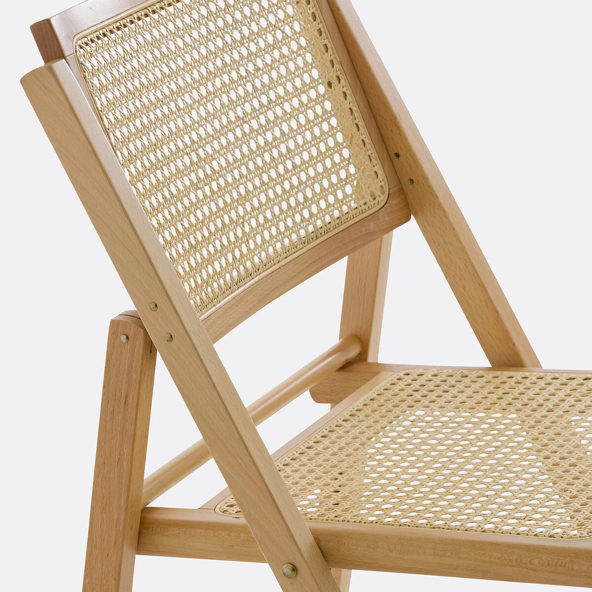 Rivia Folding Chair in Beech and Cane – image 5
