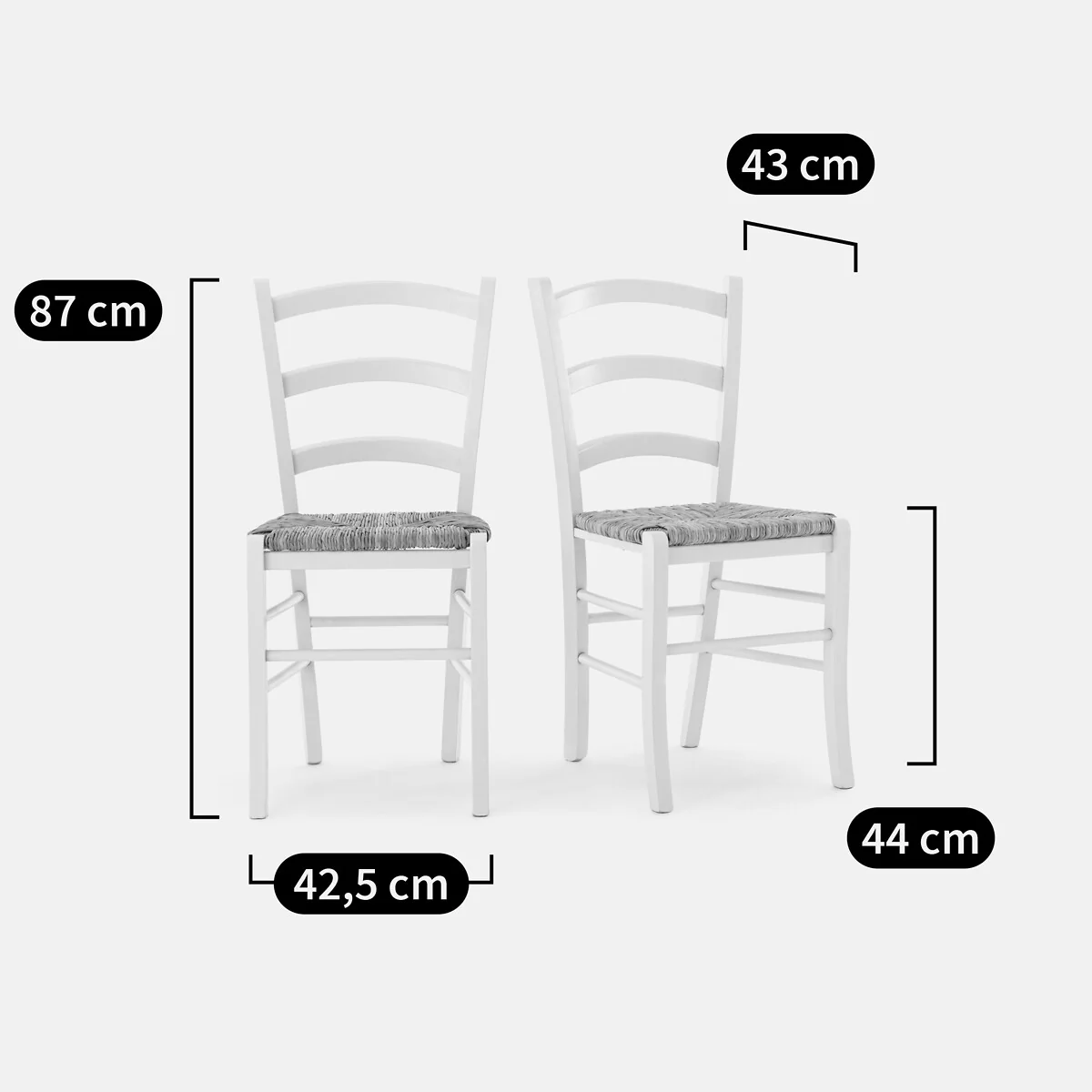 Set of 2 Perrine Farmhouse Chairs in Solid Beech – image 7