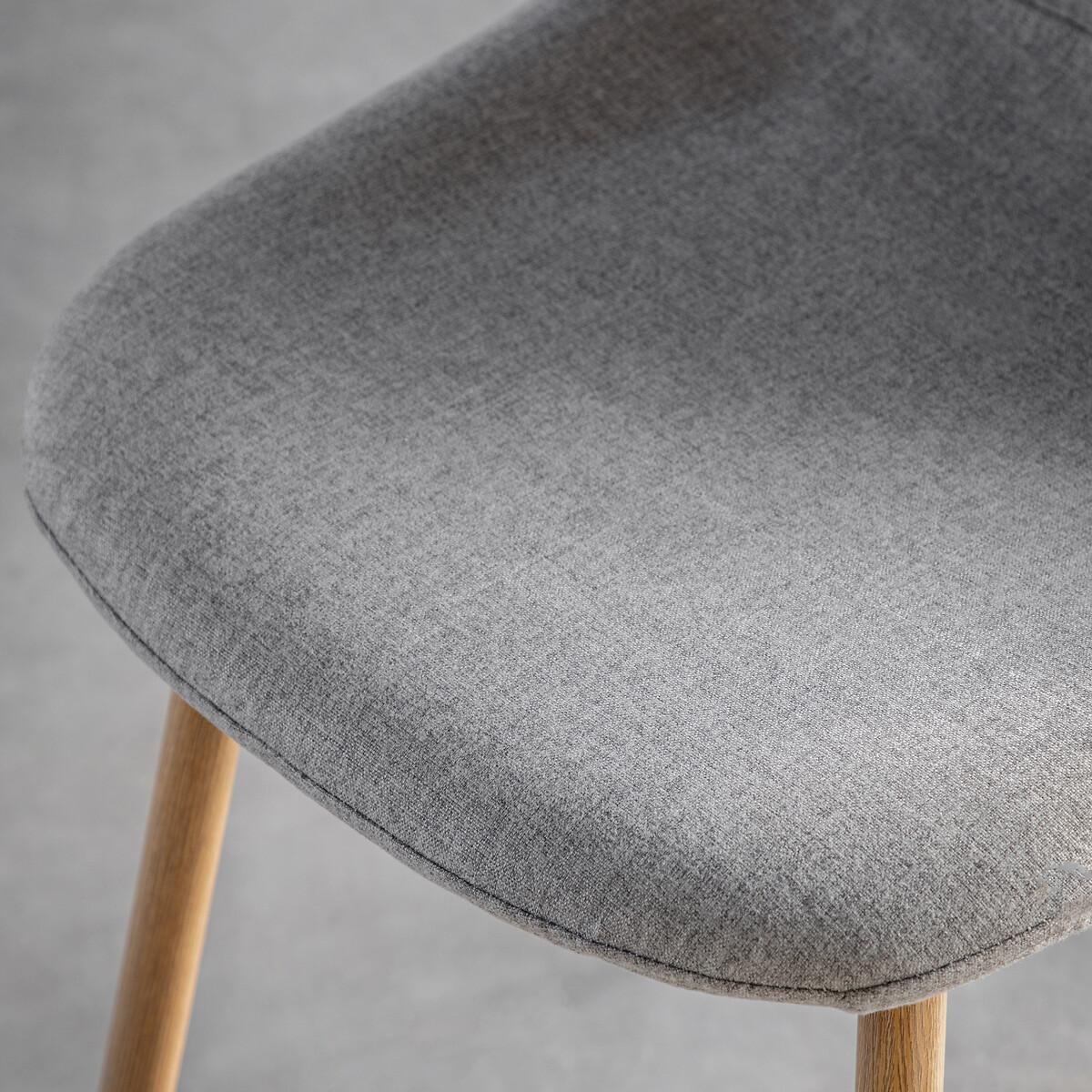 Guston Scandi Upholstered Dining Chair with Oak Effect Legs (Set of 2) – image 3