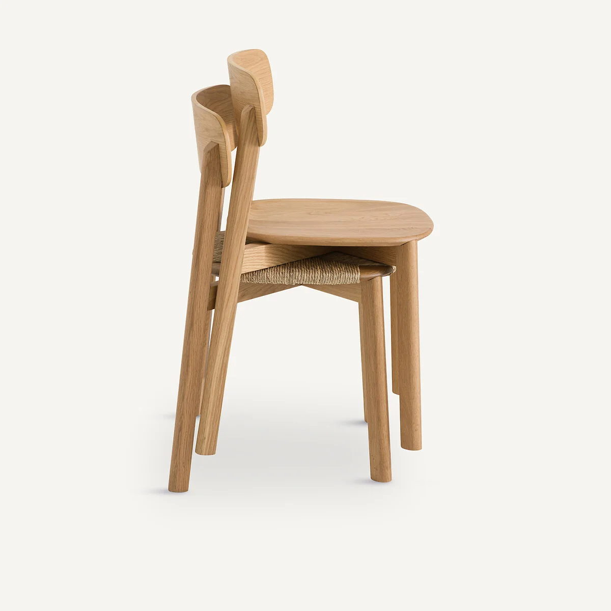 Batignolles Stackable Chair in Oak and Veneer, Designed By Emmanuel Gallina – image 6