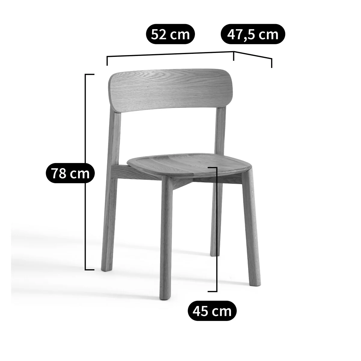 Batignolles Stackable Chair in Oak and Veneer, Designed By Emmanuel Gallina – image 7