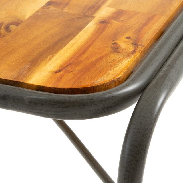 HIBA Tubular Steel & Wood Chairs (Set of 2) – image 2
