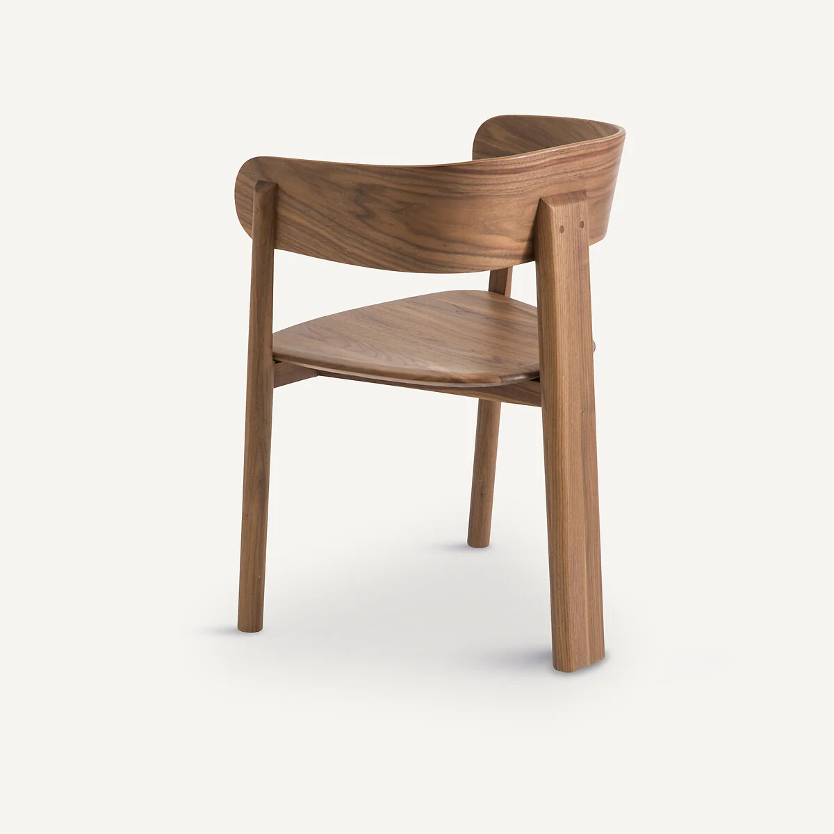 Marais Tripod Dining Chair in Walnut and Veneer, Designed By Emmanuel Gallina – image 4