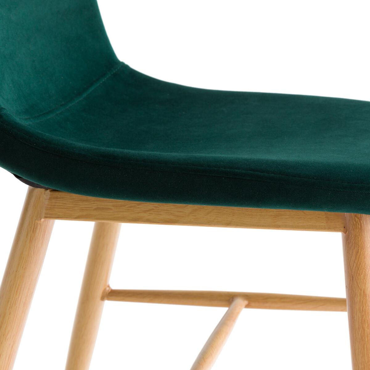 Set of 2 Polina Velvet & Wood Dining Chairs – image 3