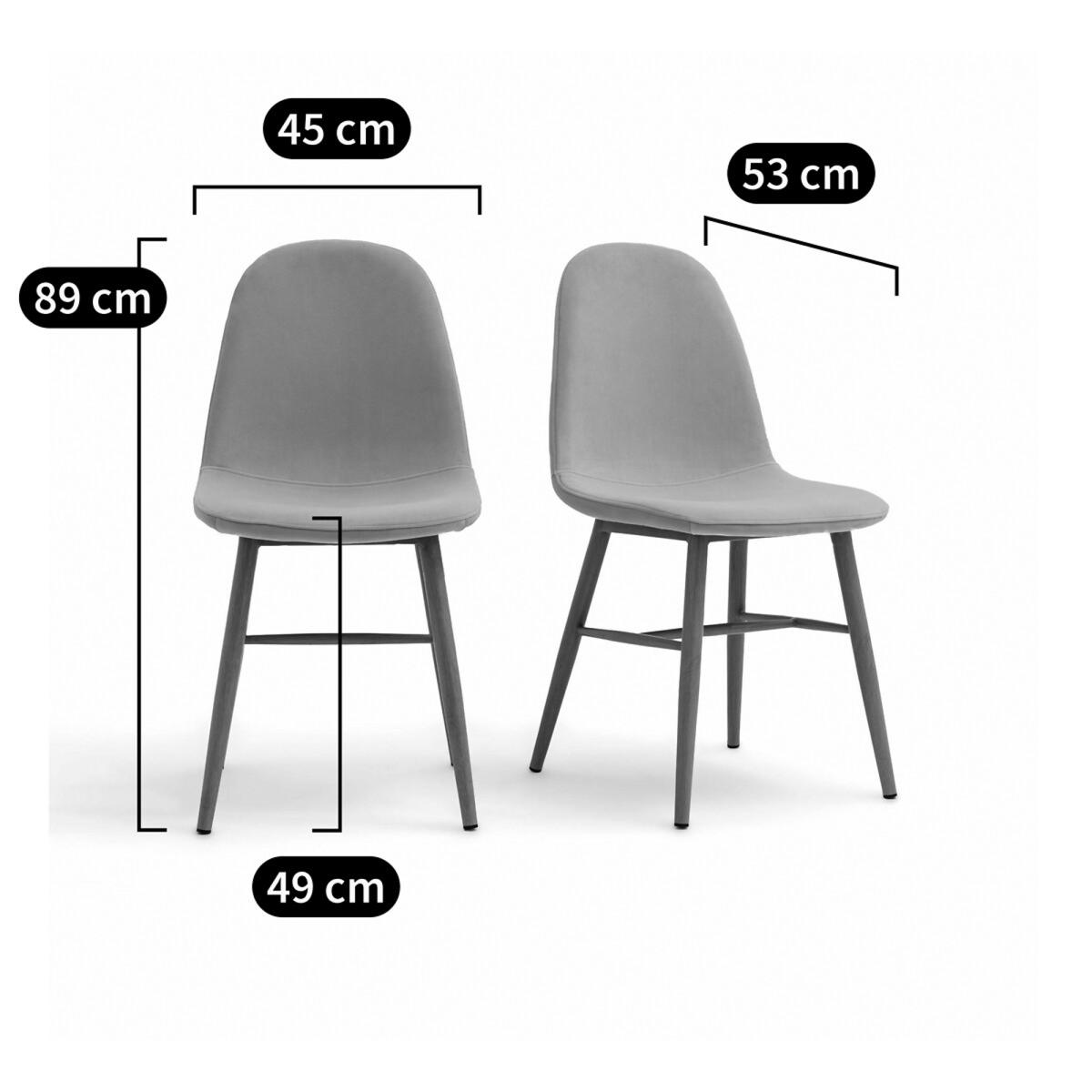 Set of 2 Polina Velvet & Wood Dining Chairs – image 6