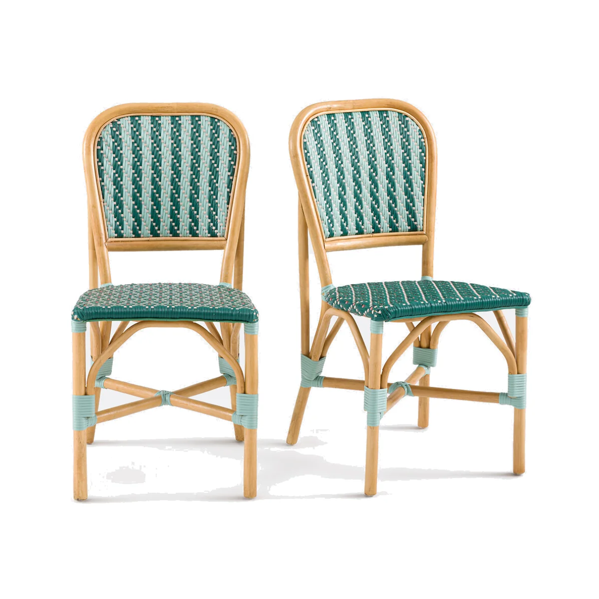 Set of 2 Musette Woven Chairs – image 1