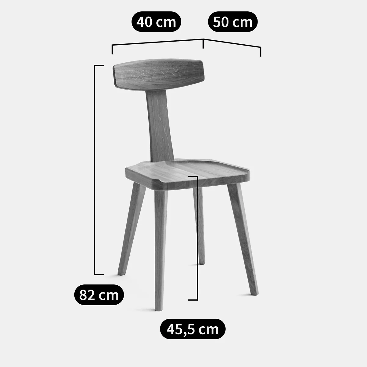 Labidy Chair in Solid Oak – image 6