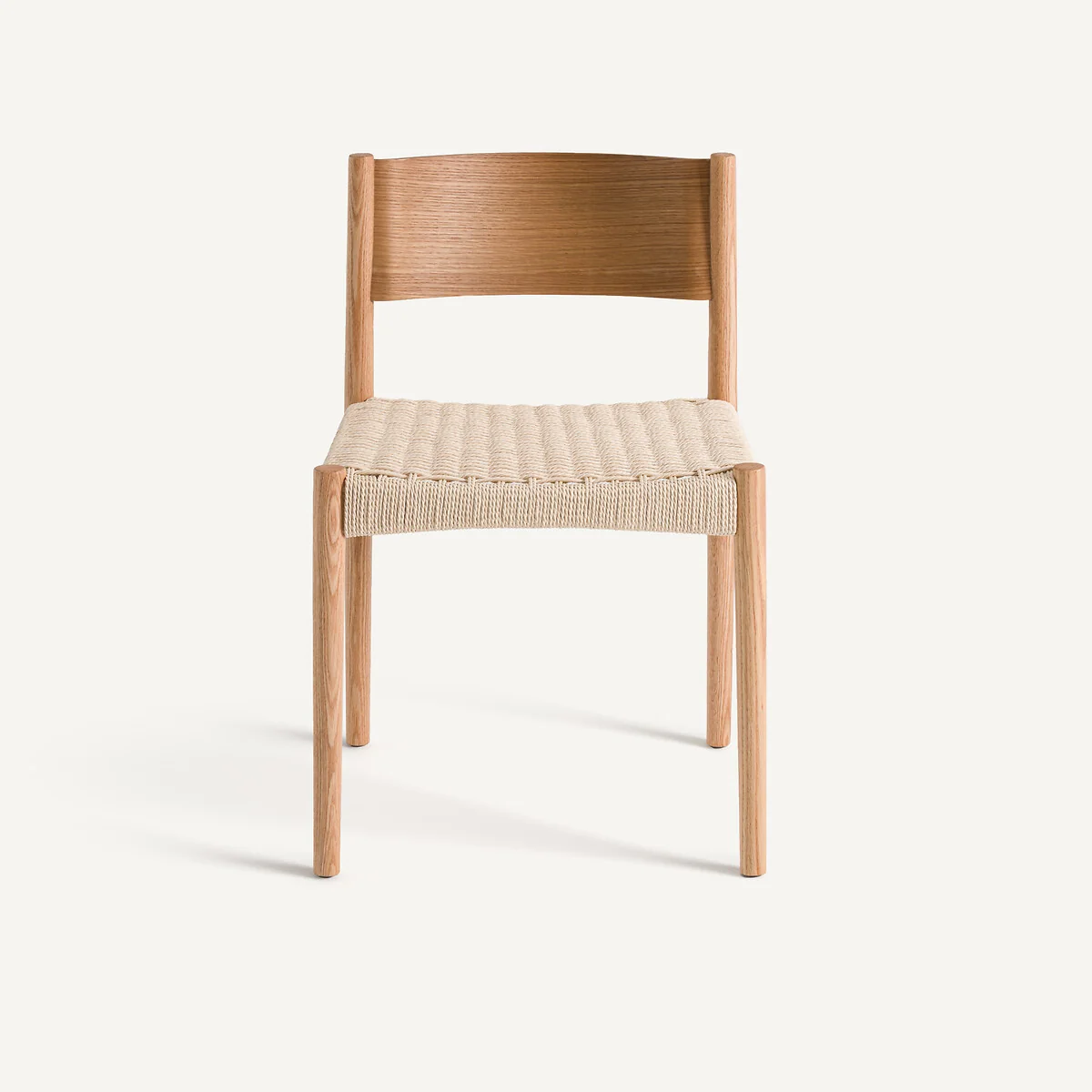 Izie Solid Ash Chair with Woven Paper Cord Seat – image 3