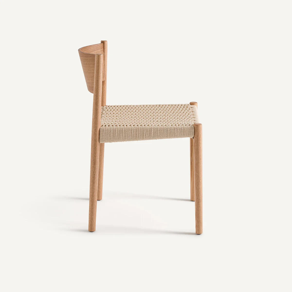Izie Solid Ash Chair with Woven Paper Cord Seat – image 4