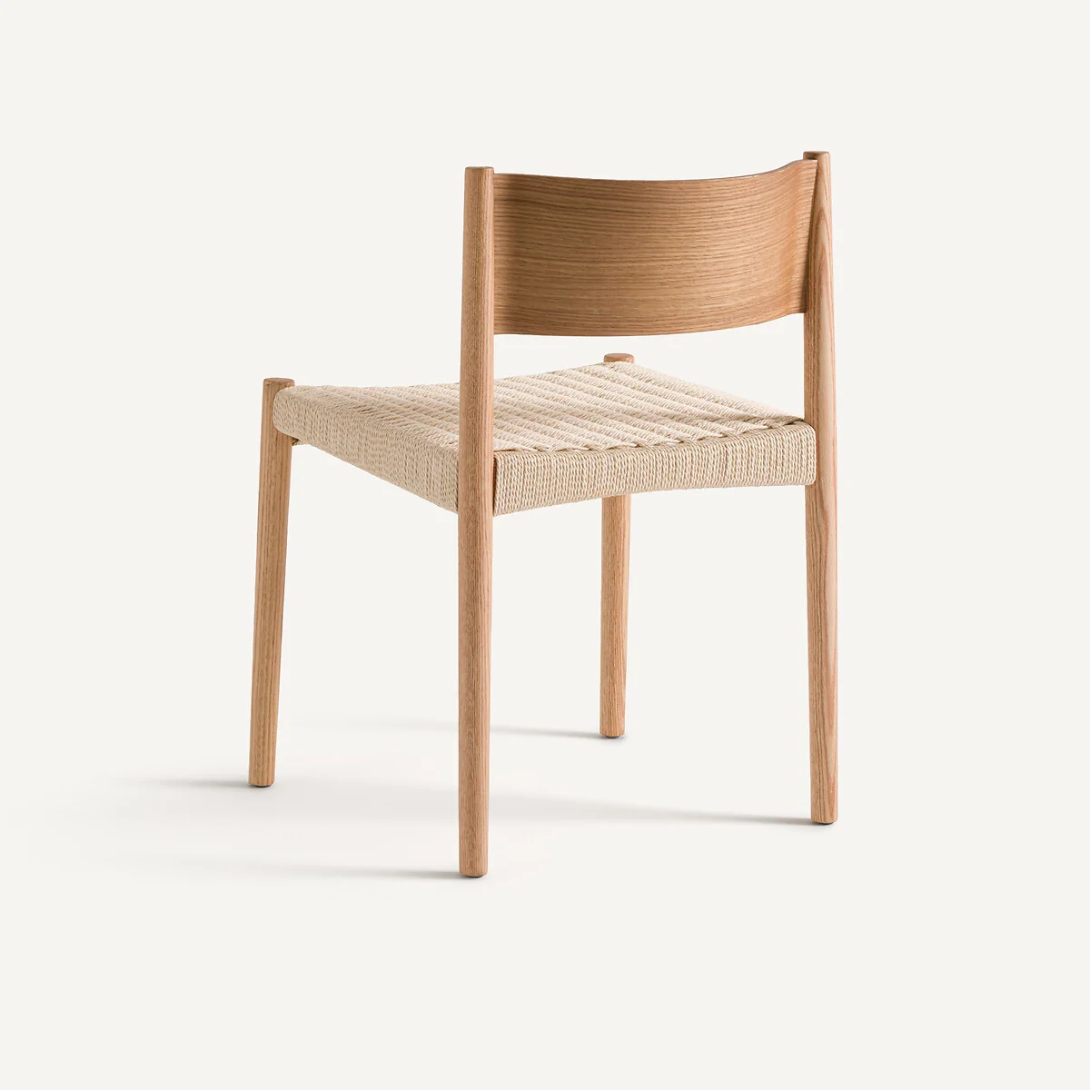 Izie Solid Ash Chair with Woven Paper Cord Seat – image 5