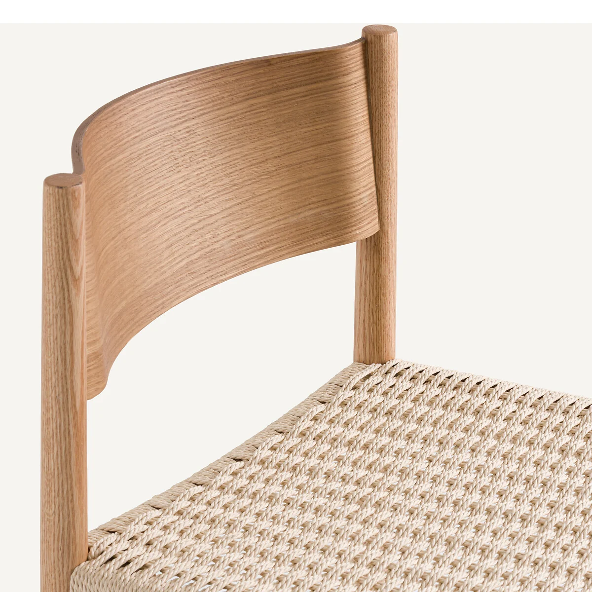 Izie Solid Ash Chair with Woven Paper Cord Seat – image 6