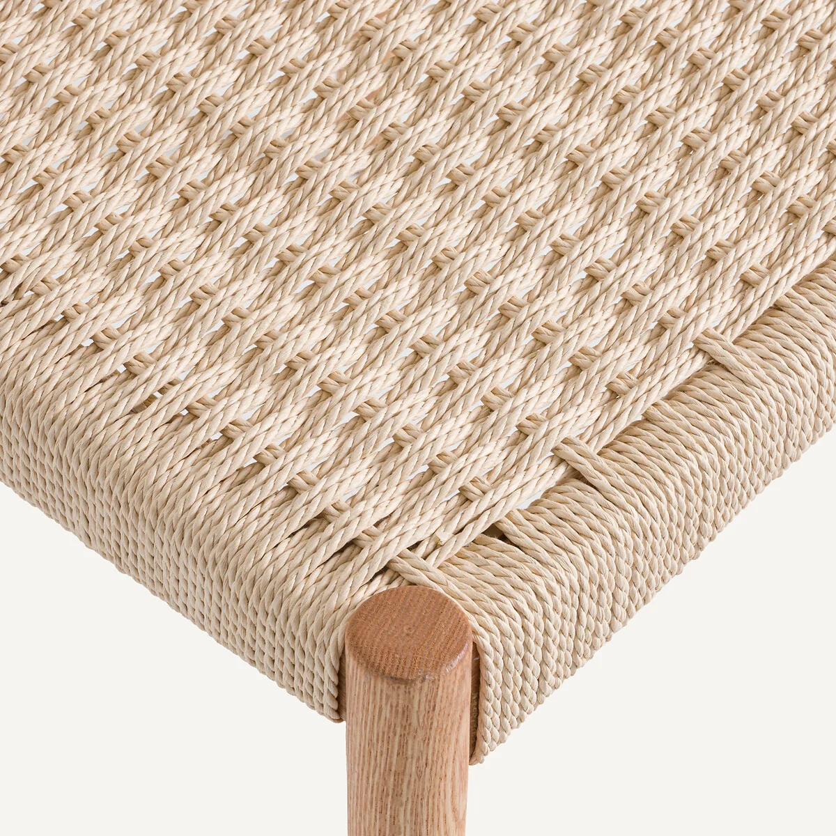 Izie Solid Ash Chair with Woven Paper Cord Seat – image 8