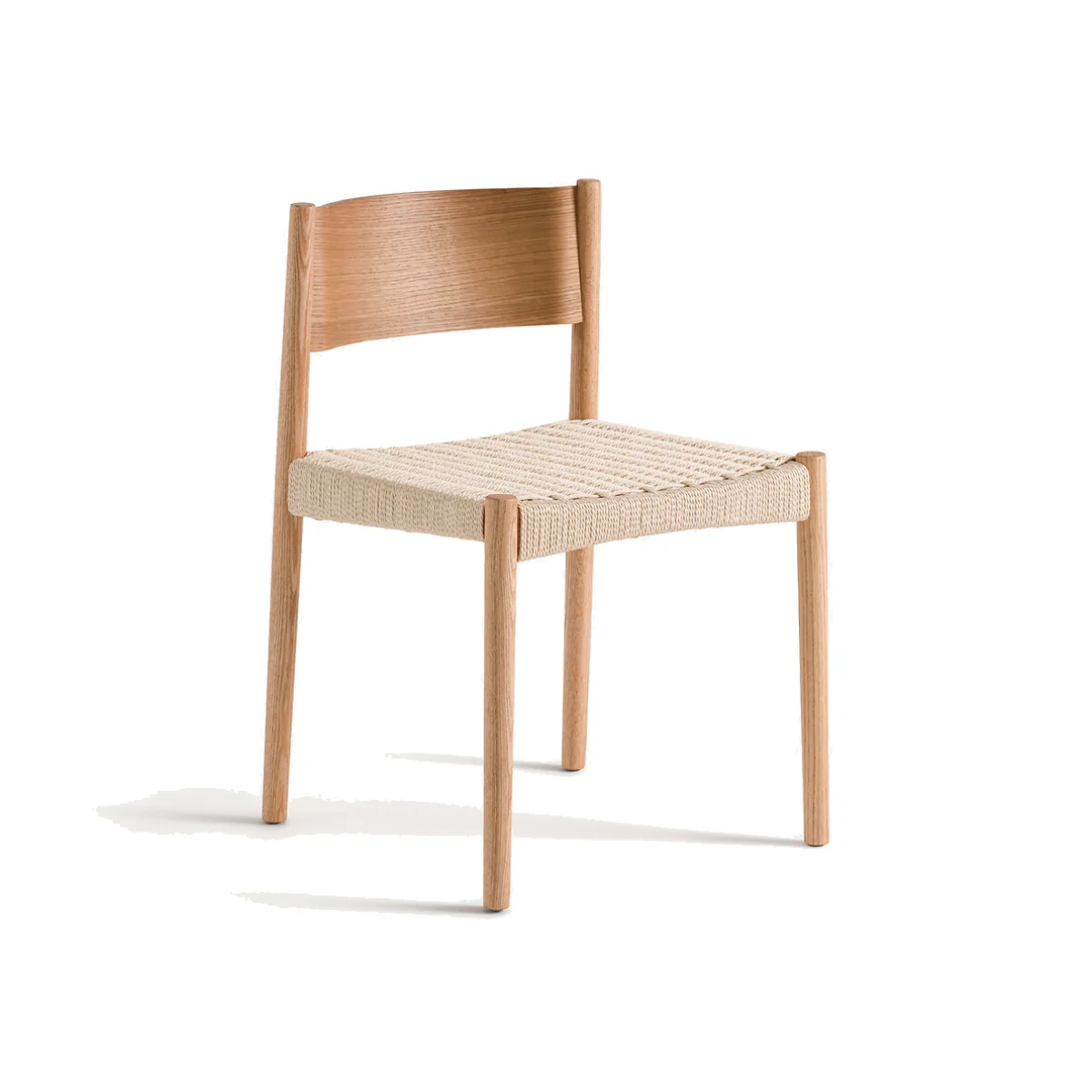 Izie Solid Ash Chair with Woven Paper Cord Seat – image 1