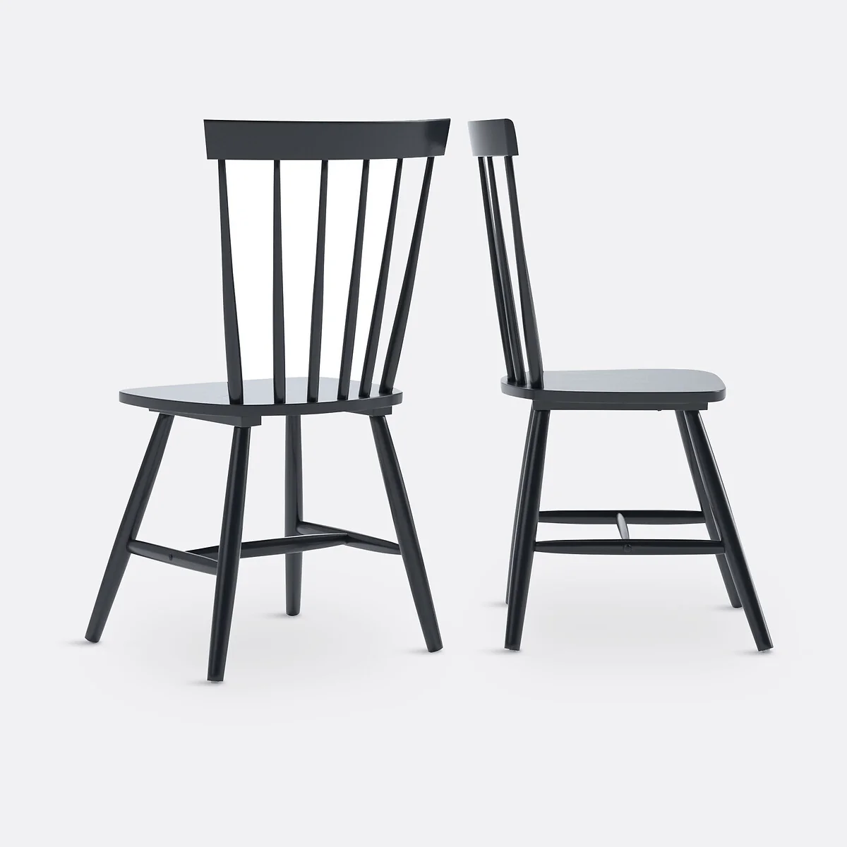 Set of 2 Jyko Spindle Back Chairs in Solid Rubberwood – image 2