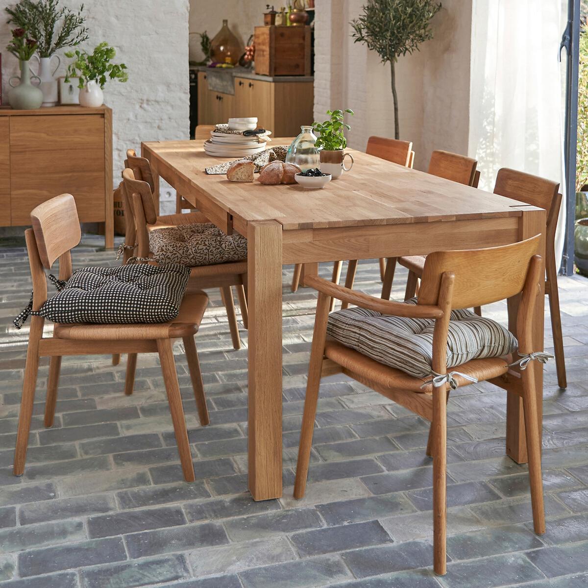 Pipo Solid Oak and Weaving Table Armchair – image 9