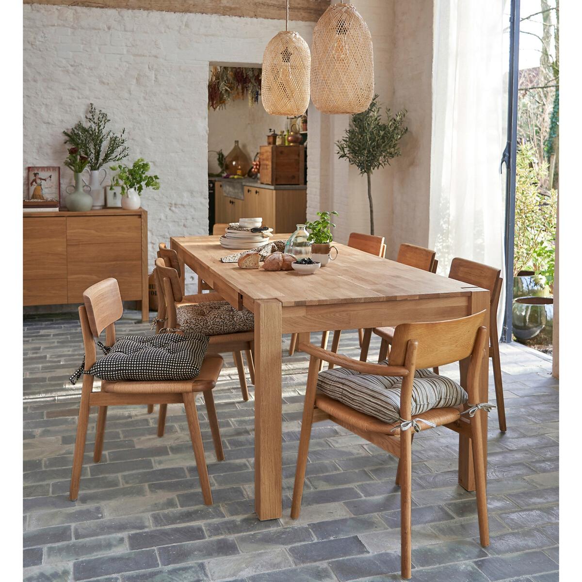Pipo Solid Oak and Weaving Table Armchair – image 10