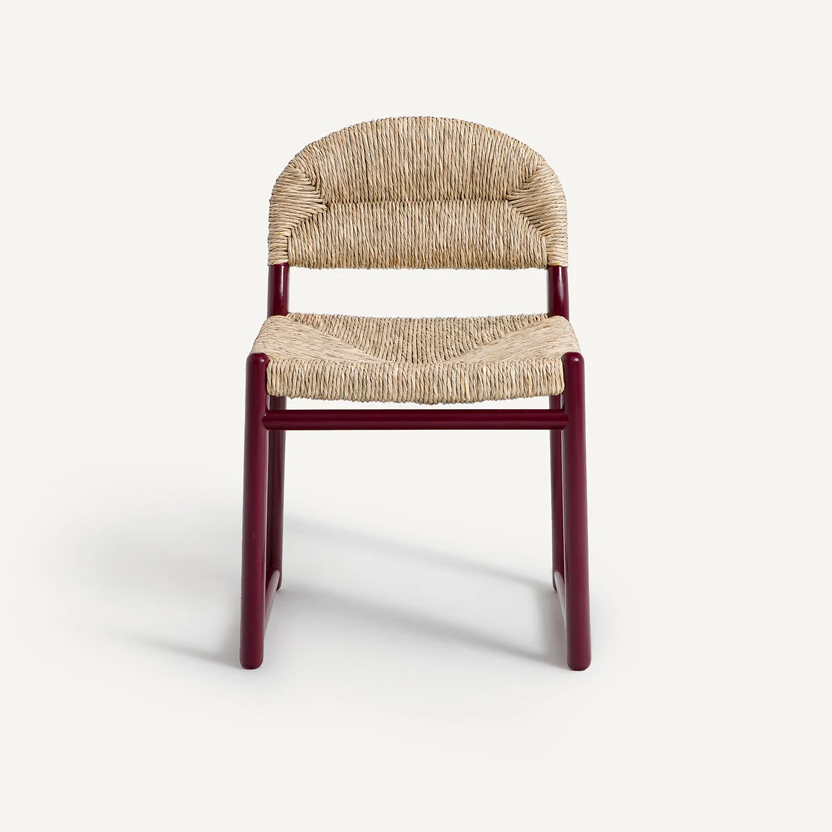 Lyla Chair in Lacquered Solid Oak and Straw – image 3
