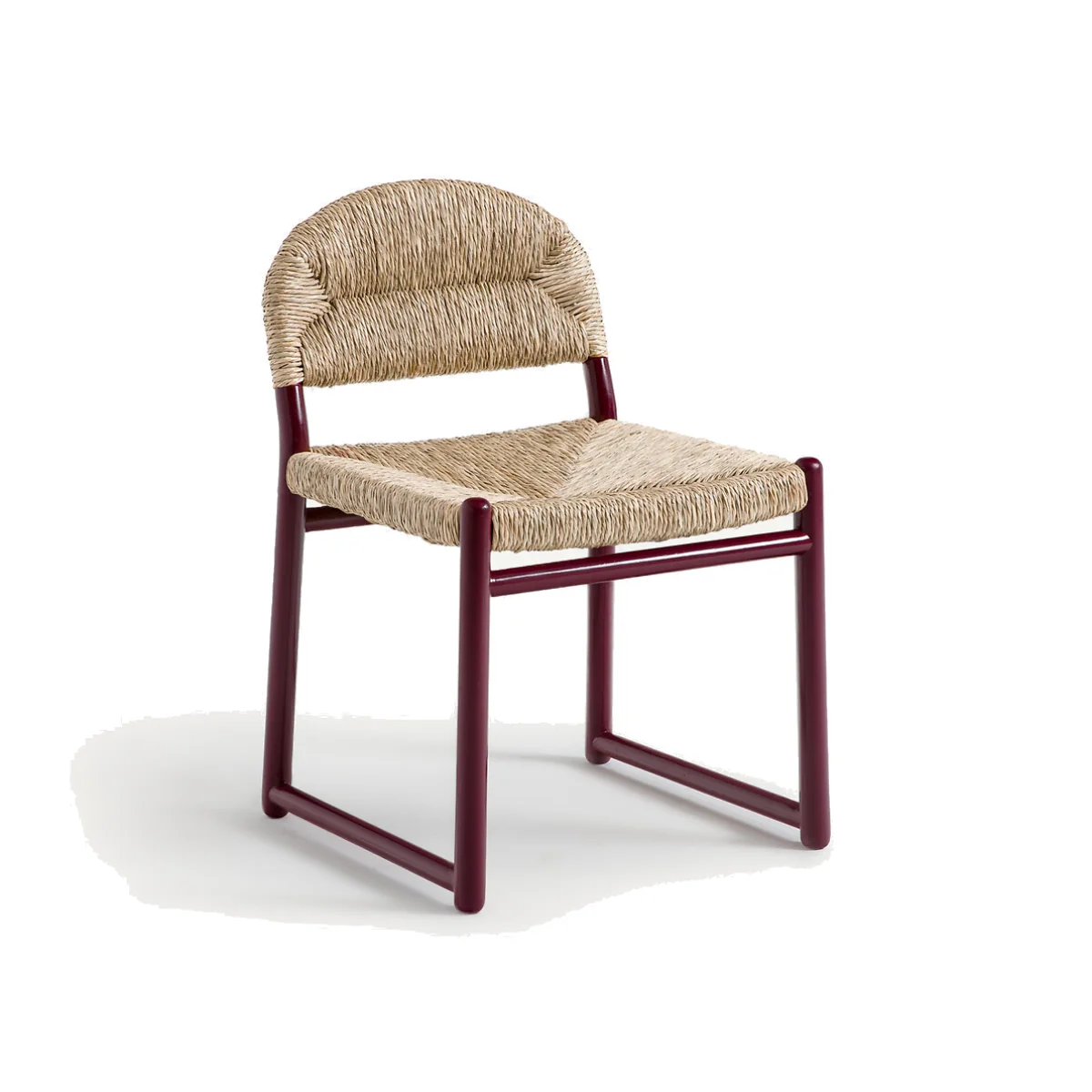 Lyla Chair in Lacquered Solid Oak and Straw – image 1
