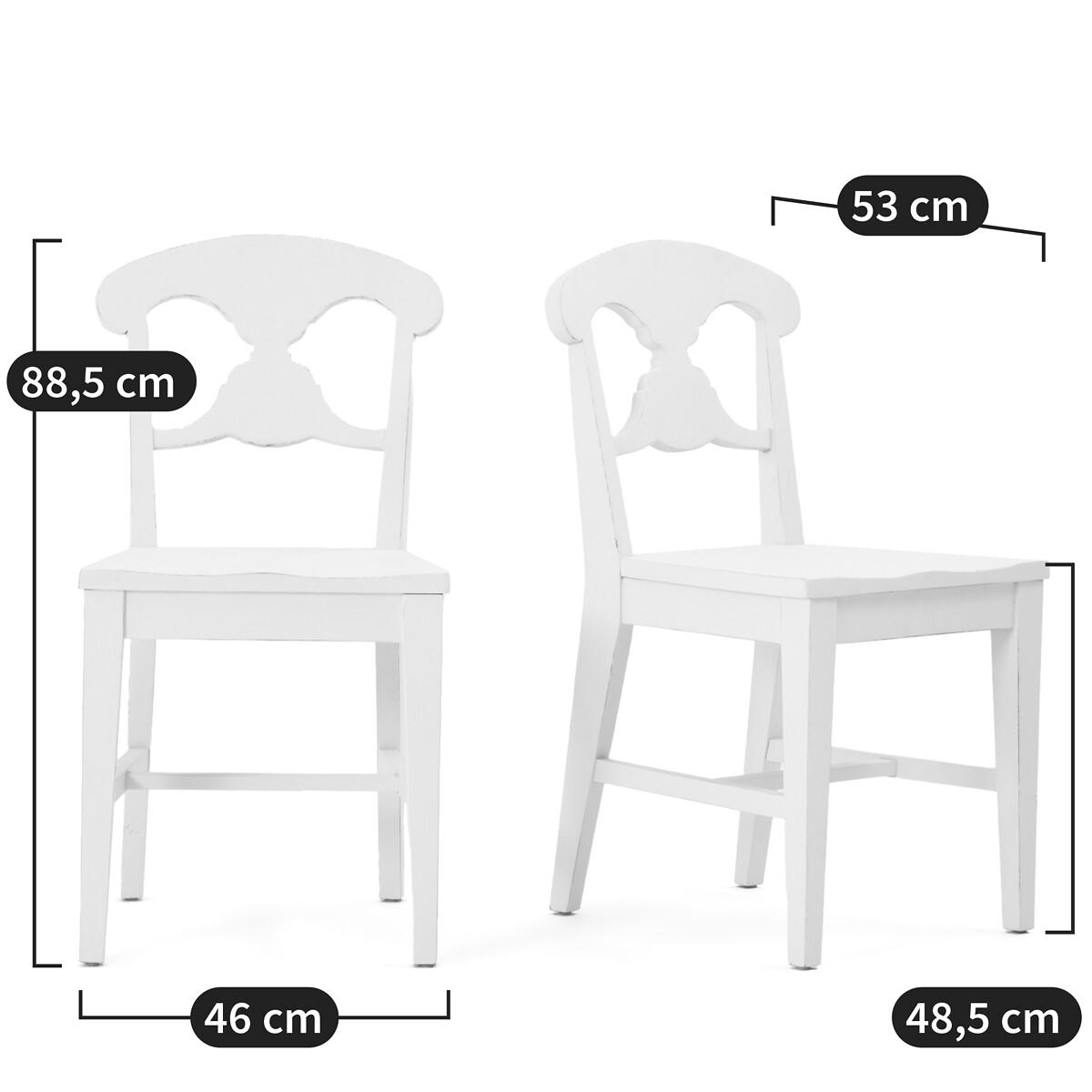 Set of 2 Swedish Pine Aged Effect Chairs – image 7