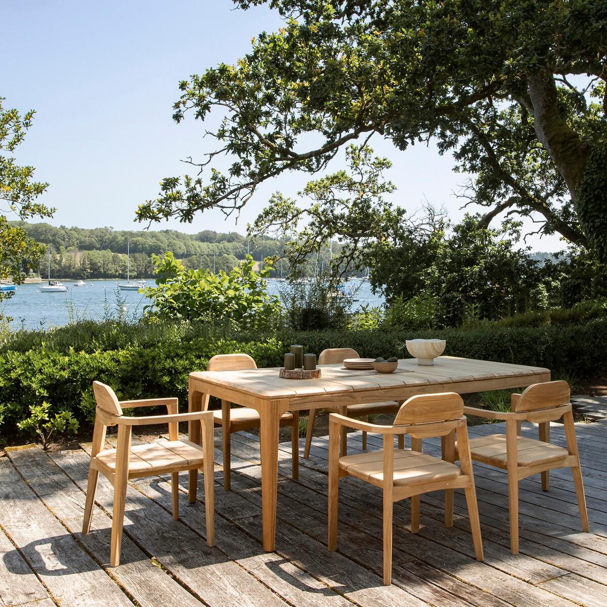 Cordano Solid Teak Table Armchair – image 7
