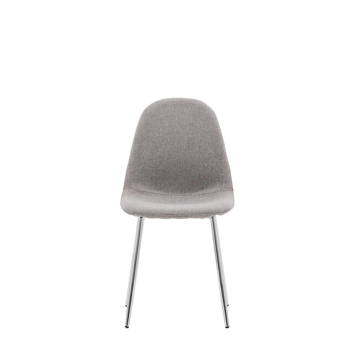 Guston Minimalist Upholstered Dining Chair with Chrome Legs (Set of 2) – image 4
