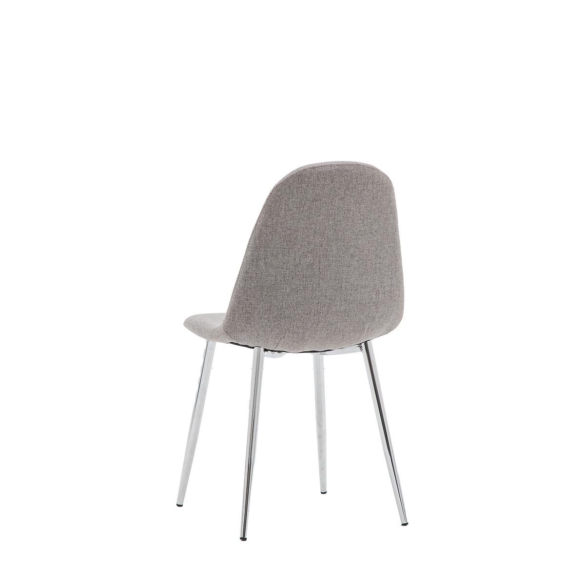 Guston Minimalist Upholstered Dining Chair with Chrome Legs (Set of 2) – image 7