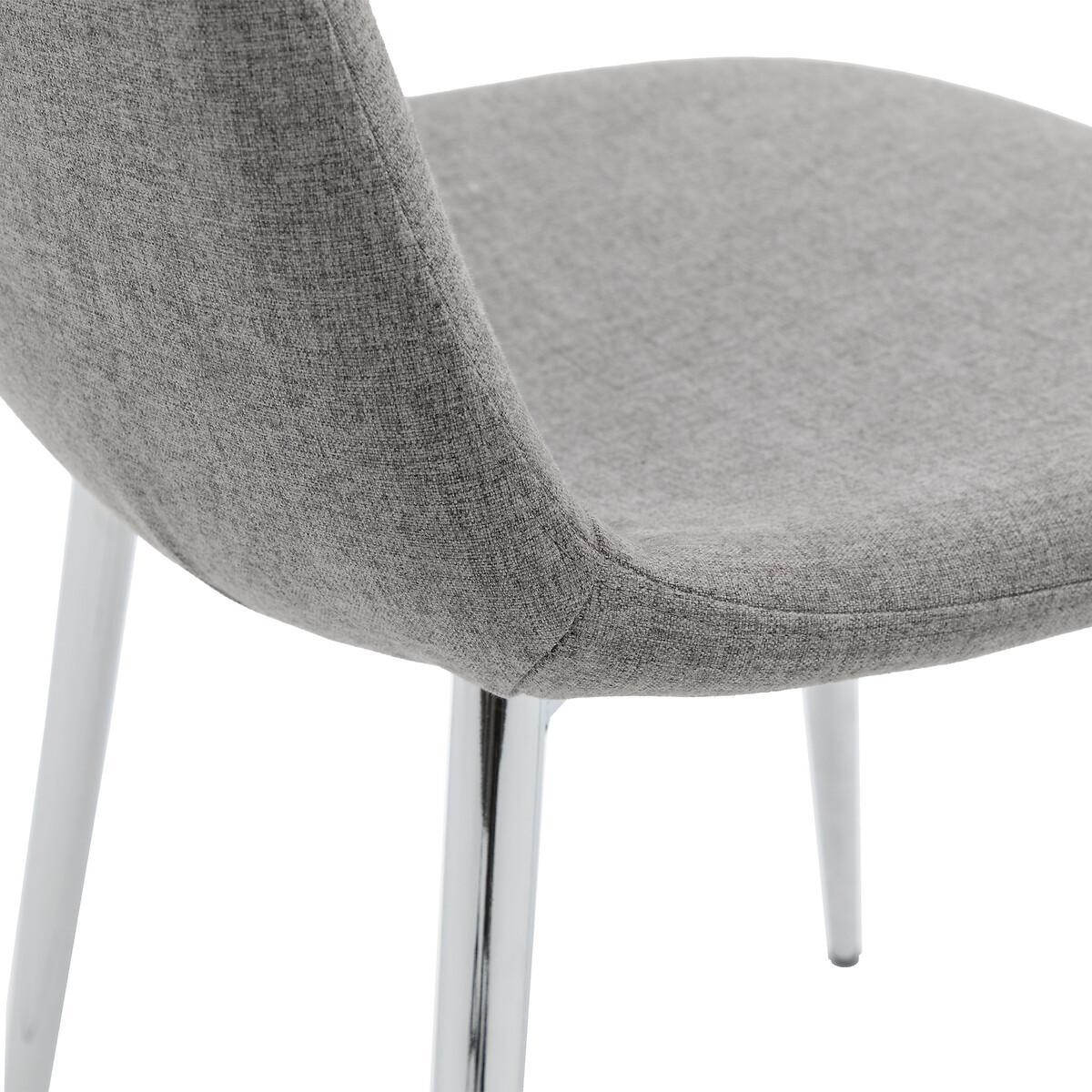 Guston Minimalist Upholstered Dining Chair with Chrome Legs (Set of 2) – image 9