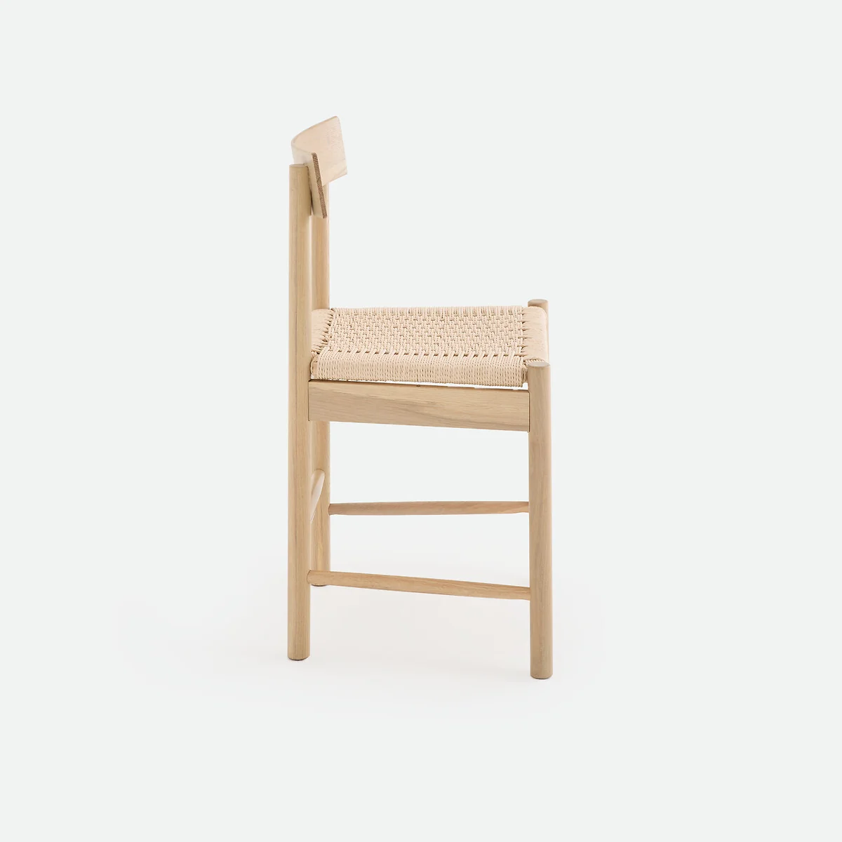 Taga Solid Oak Chair with Bleached Wood Effect and Rope Seat – image 4