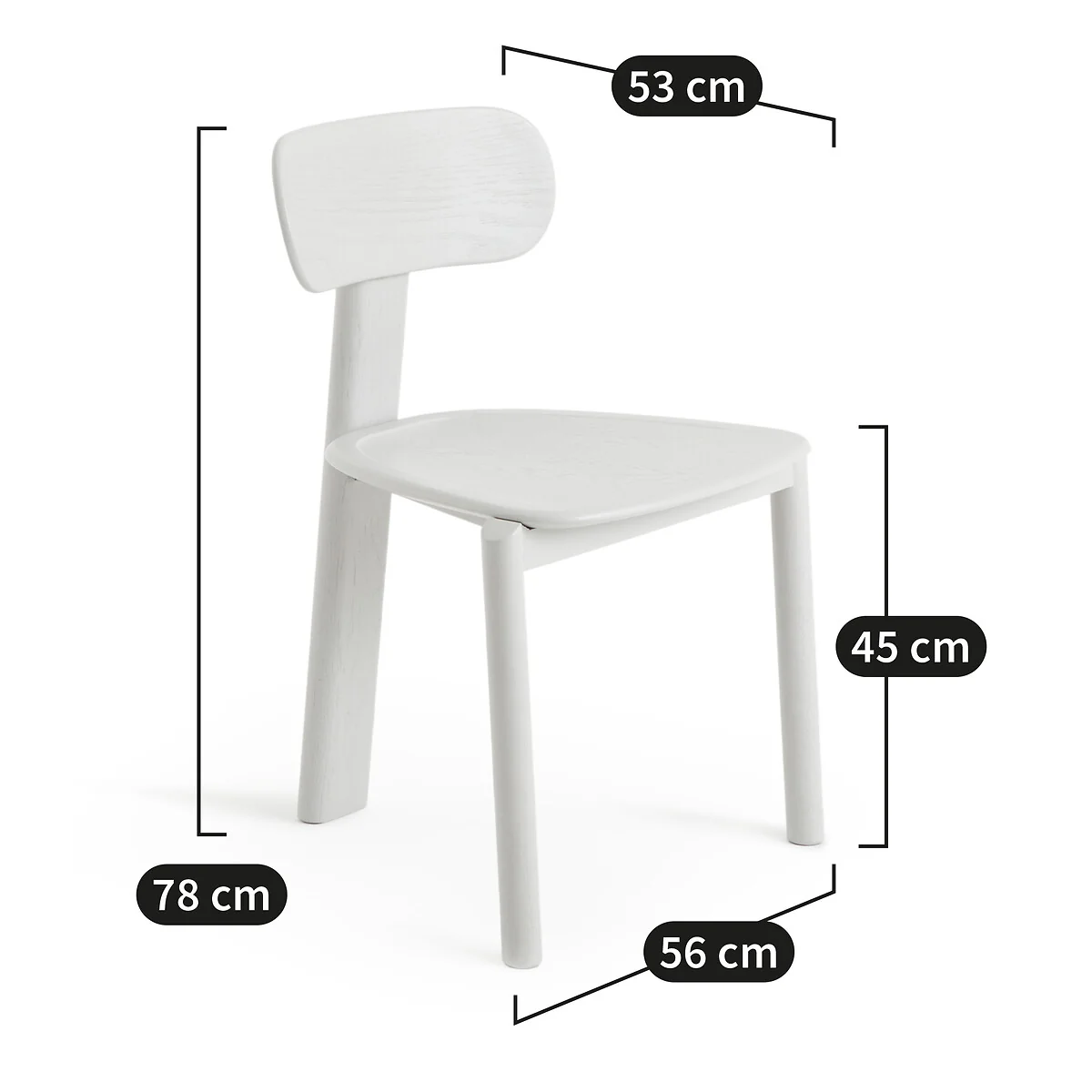 Gallina Dining Chair in Oak and Marais Veneer – image 7
