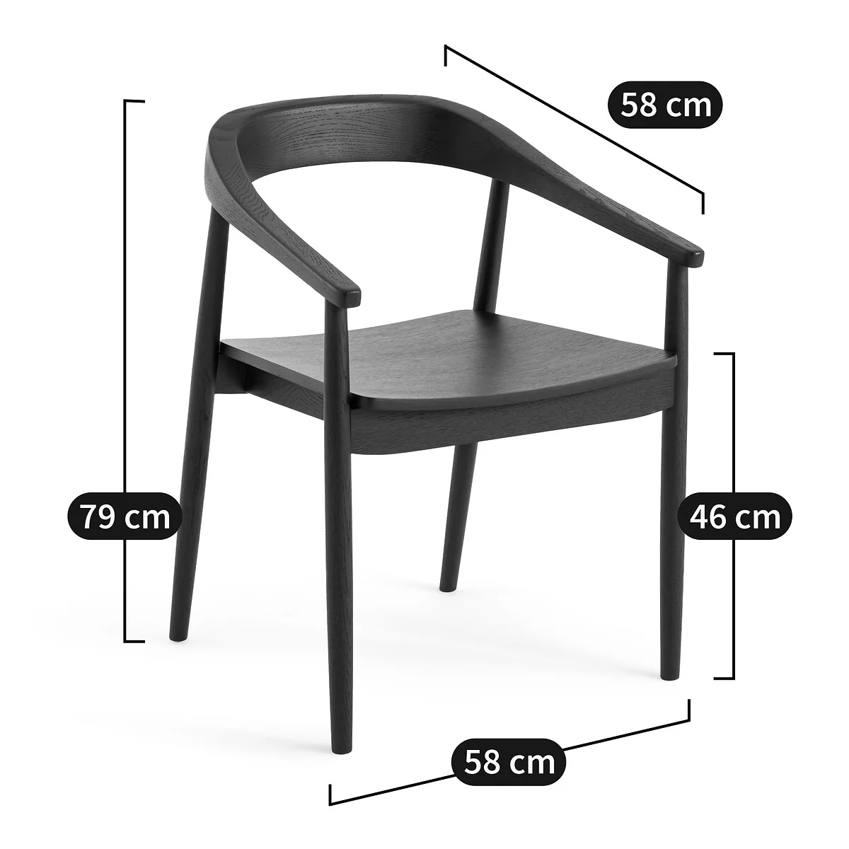 Galb Dining Chair in Oak and Oak Veneer – image 7