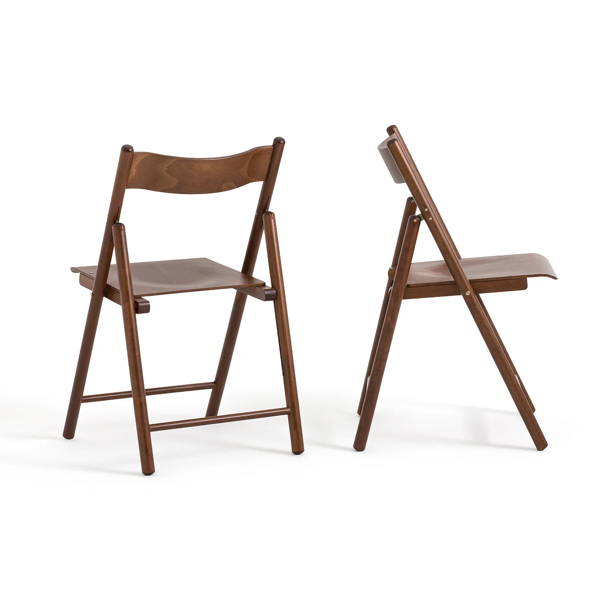 Set of 2 Panni Folding Chairs in Beech and Veneer – image 2