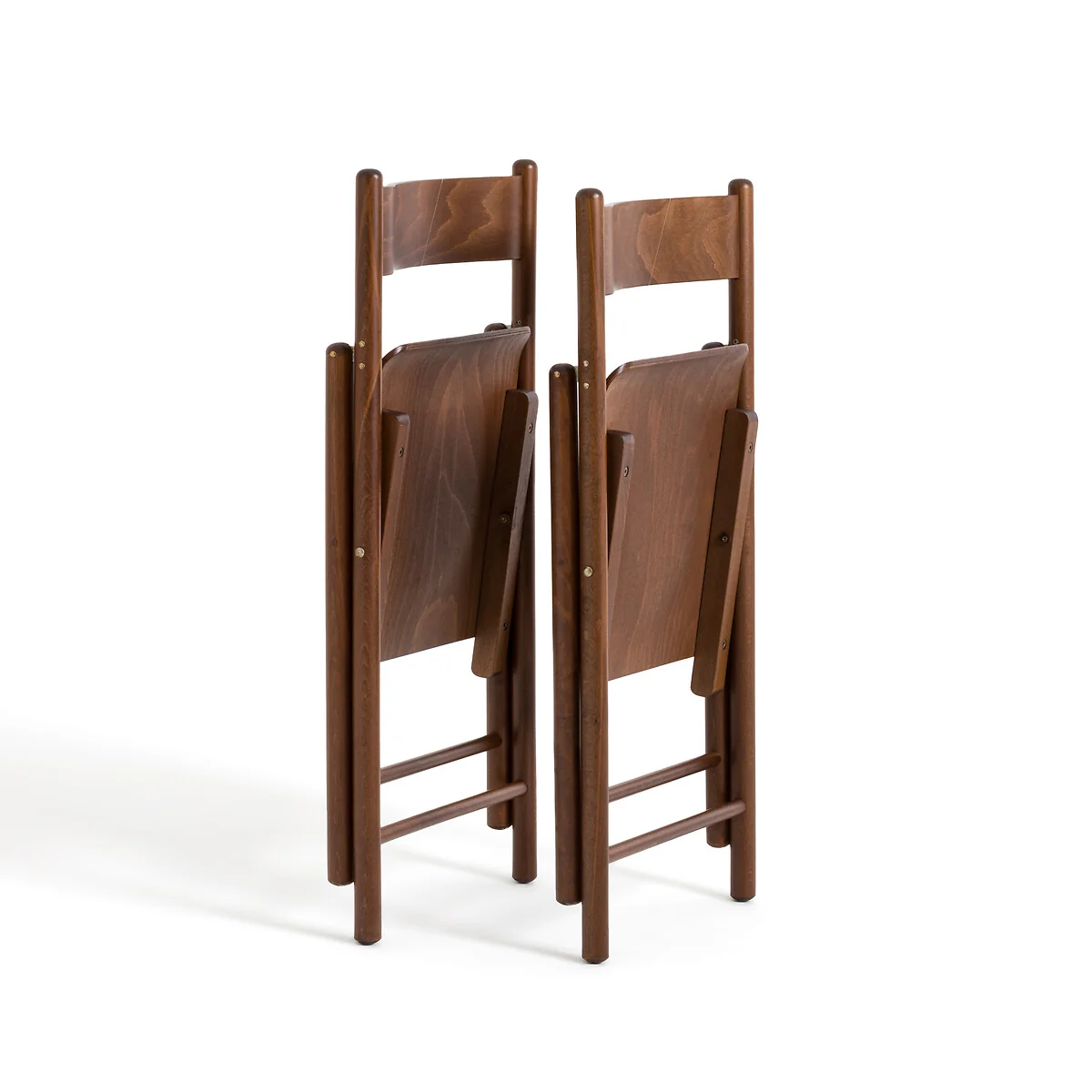 Set of 2 Panni Folding Chairs in Beech and Veneer – image 3
