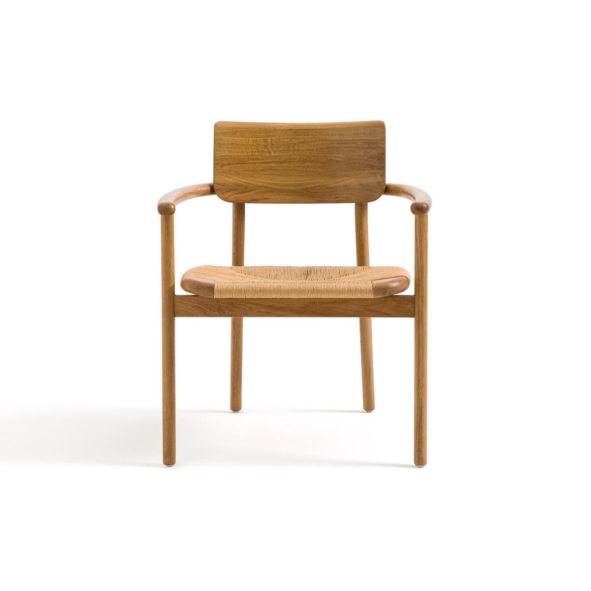 Pipo Solid Oak and Woven Rope Armchair – image 2