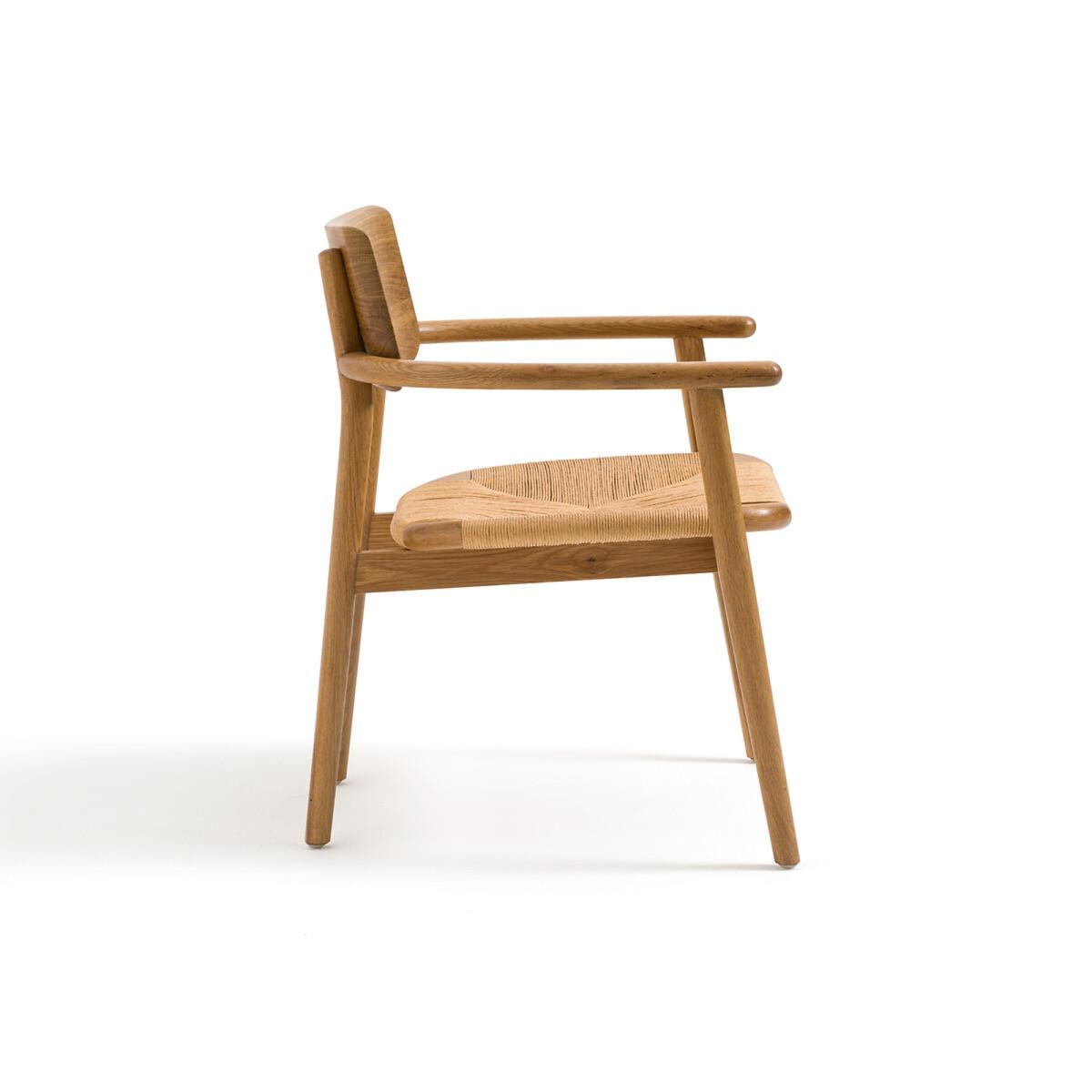 Pipo Solid Oak and Woven Rope Armchair – image 3