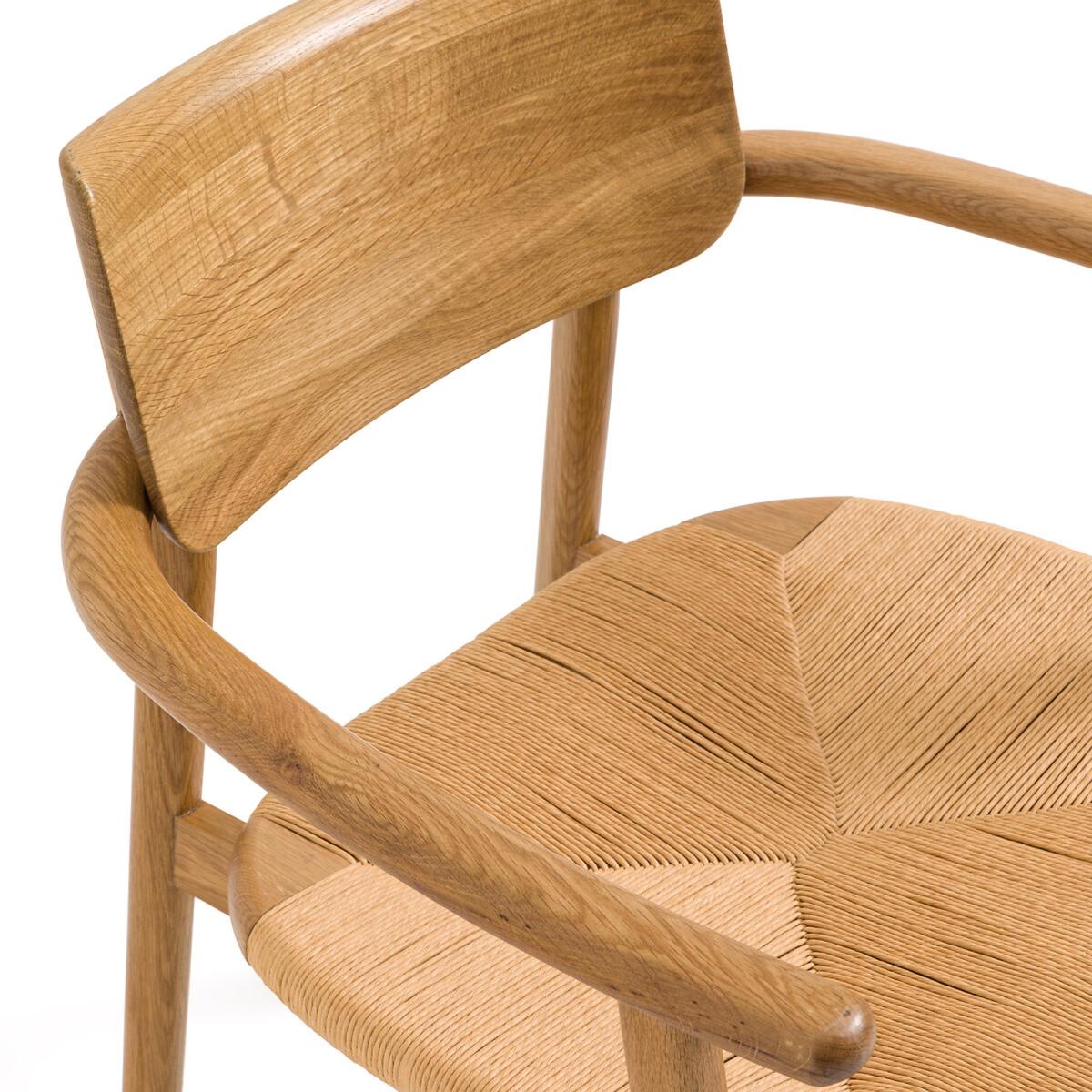 Pipo Solid Oak and Woven Rope Armchair – image 5