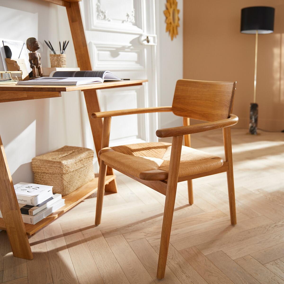 Pipo Solid Oak and Woven Rope Armchair – image 7