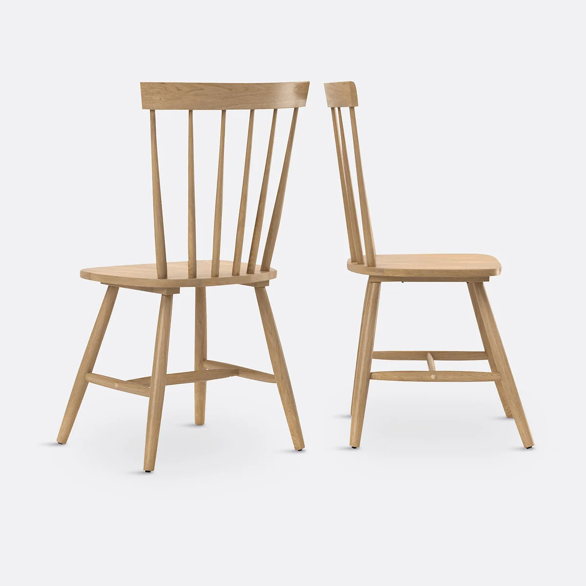 Set of 2 Jyko Spindle Back Chairs in Solid Rubberwood – image 3