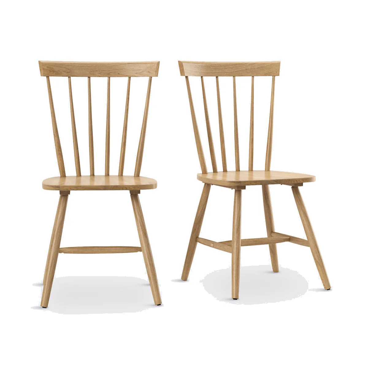 Set of 2 Jyko Spindle Back Chairs in Solid Rubberwood – image 1
