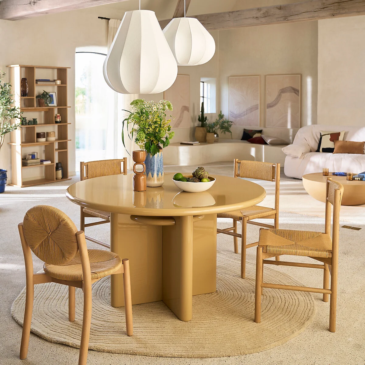 Carpo Beech/Woven Rattan Chair – image 2
