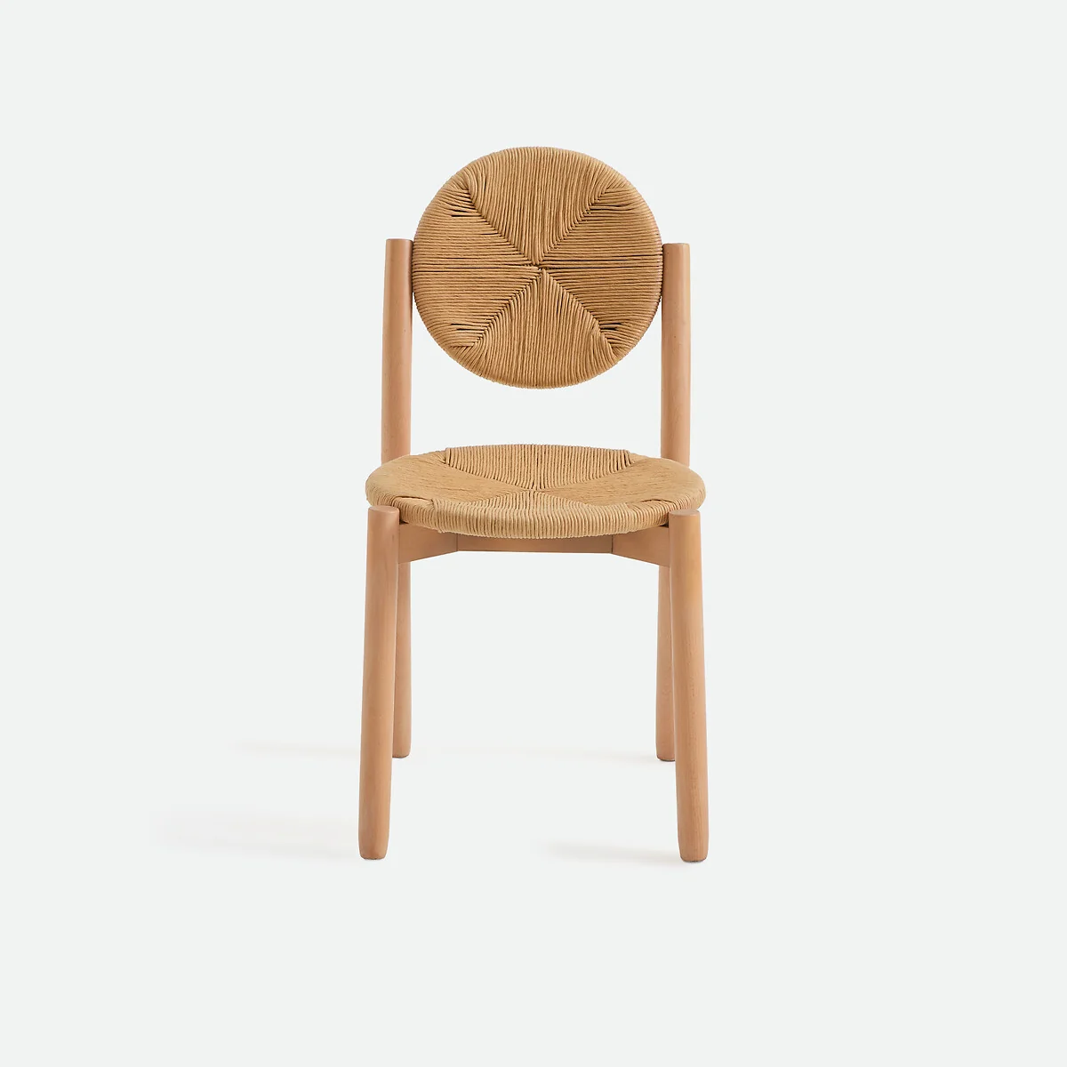 Carpo Beech/Woven Rattan Chair – image 3