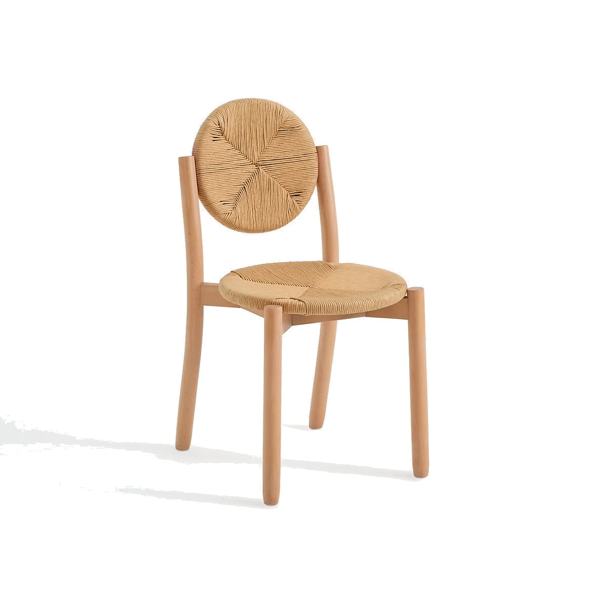 Carpo Beech/Woven Rattan Chair – image 1