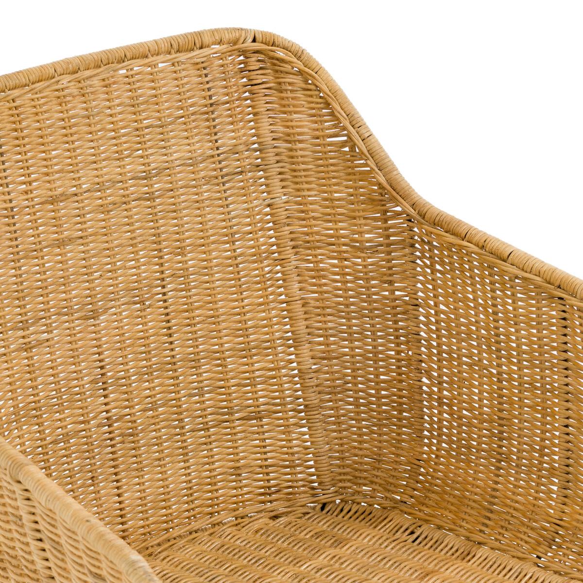 Melawi Woven Rattan & Metal Table Armchair – image 5