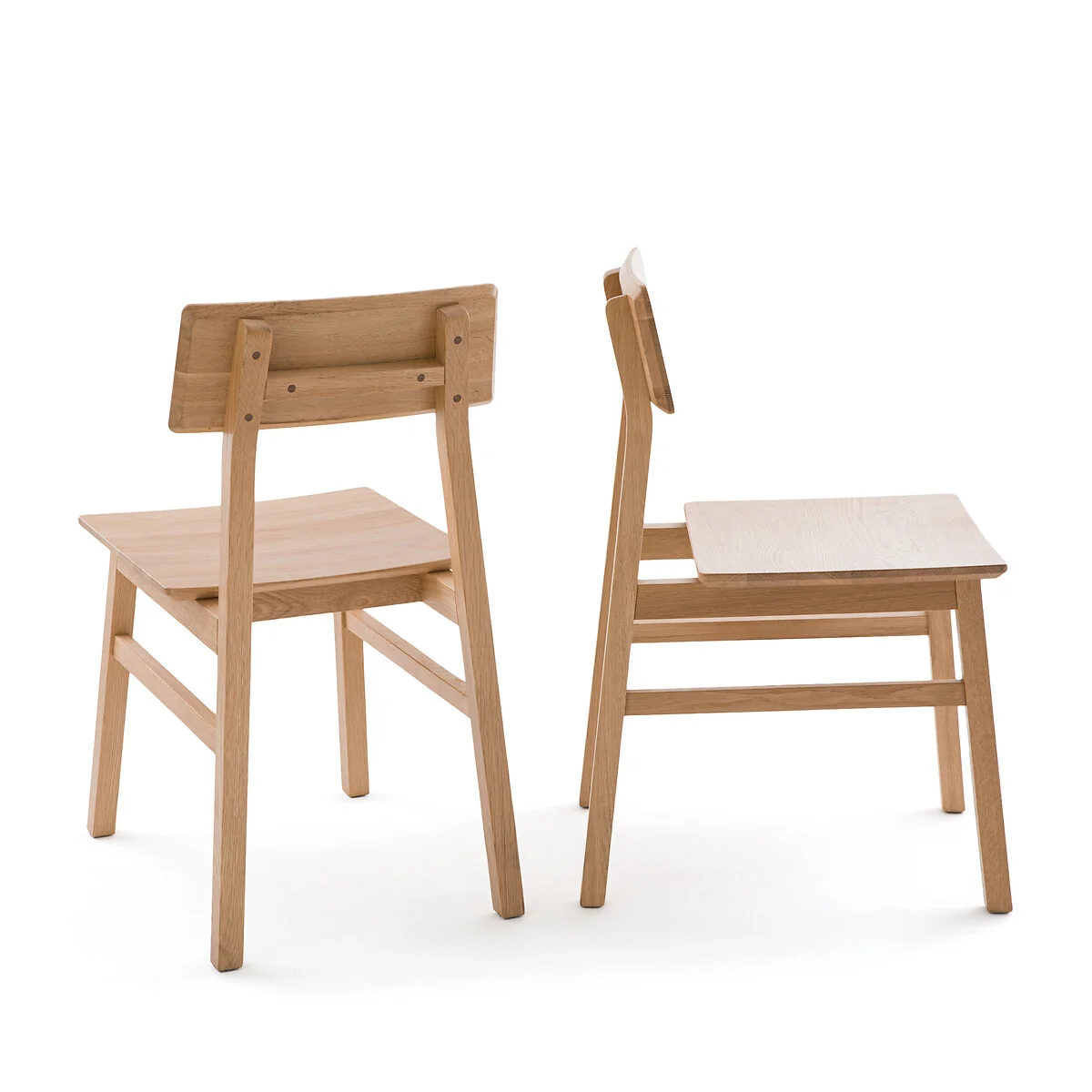 Set of 2 Podela Solid Oak Chairs – image 2