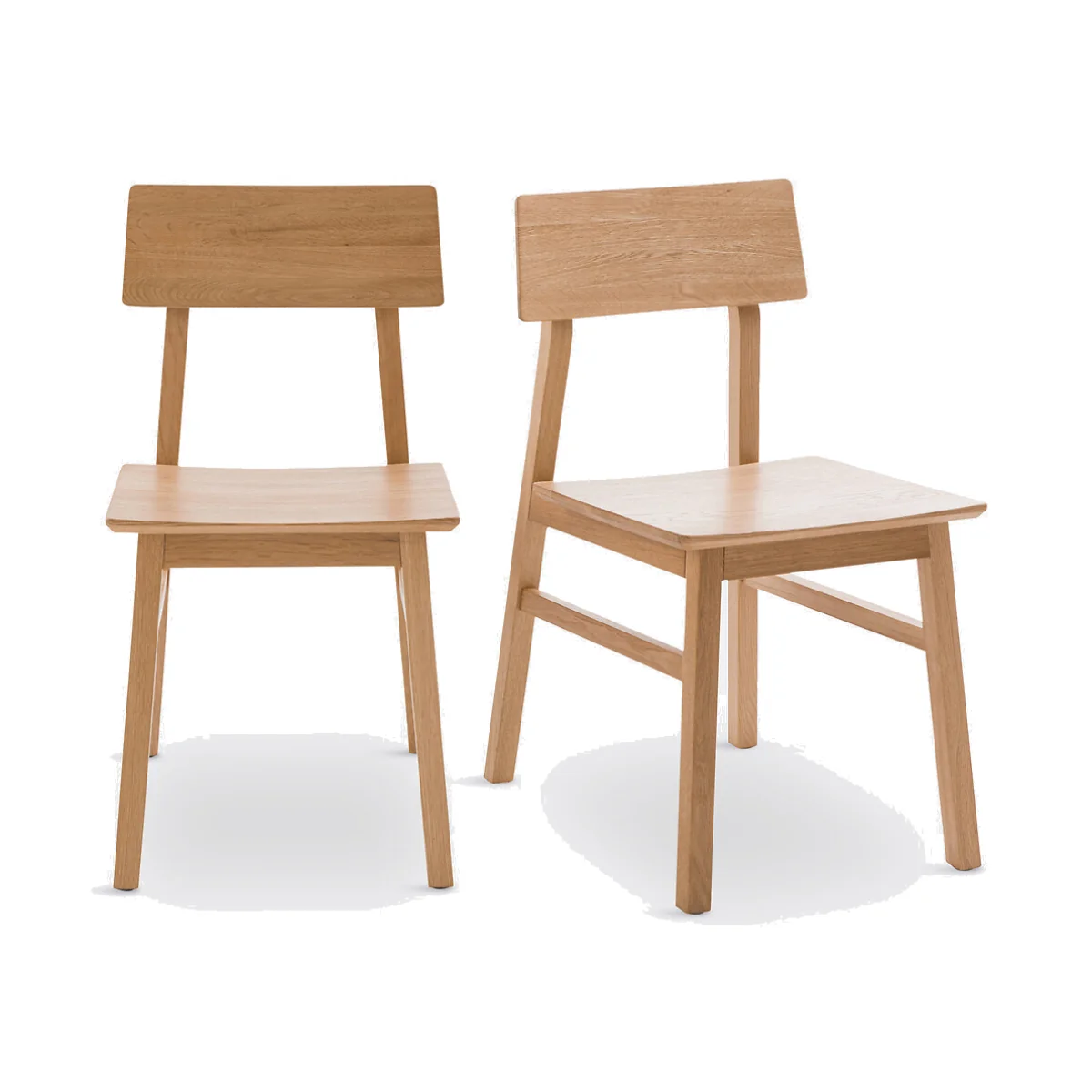 Set of 2 Podela Solid Oak Chairs – image 1