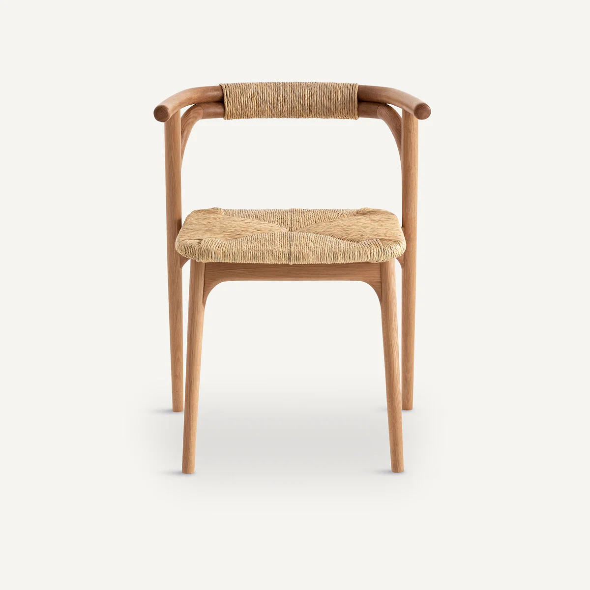Fermyo Table Armchair in Oak and Straw – image 3