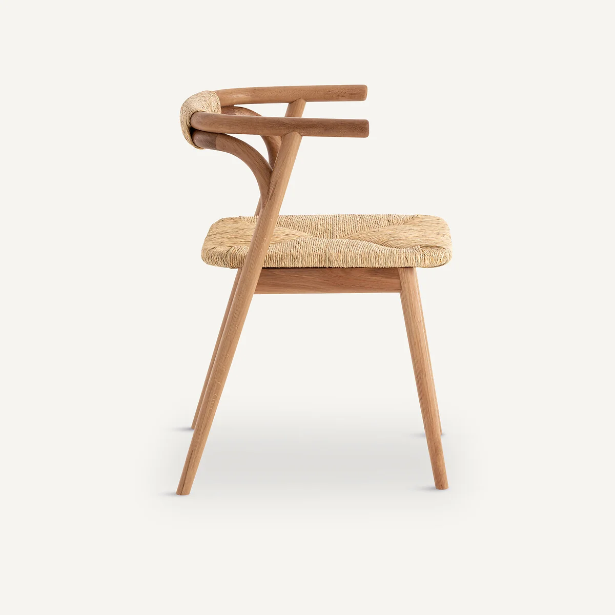 Fermyo Table Armchair in Oak and Straw – image 4